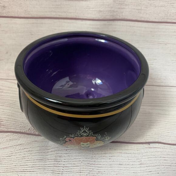 Hocus Pocus Mini Decorative Footed Cauldron Sanderson Sisters Purple Interior 6" - Picture 3 of 9